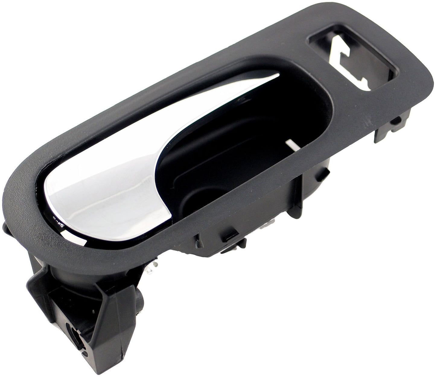 New Interior Door Handle - Front Right - Chrome & Black (Ebony) - Dorman 81821