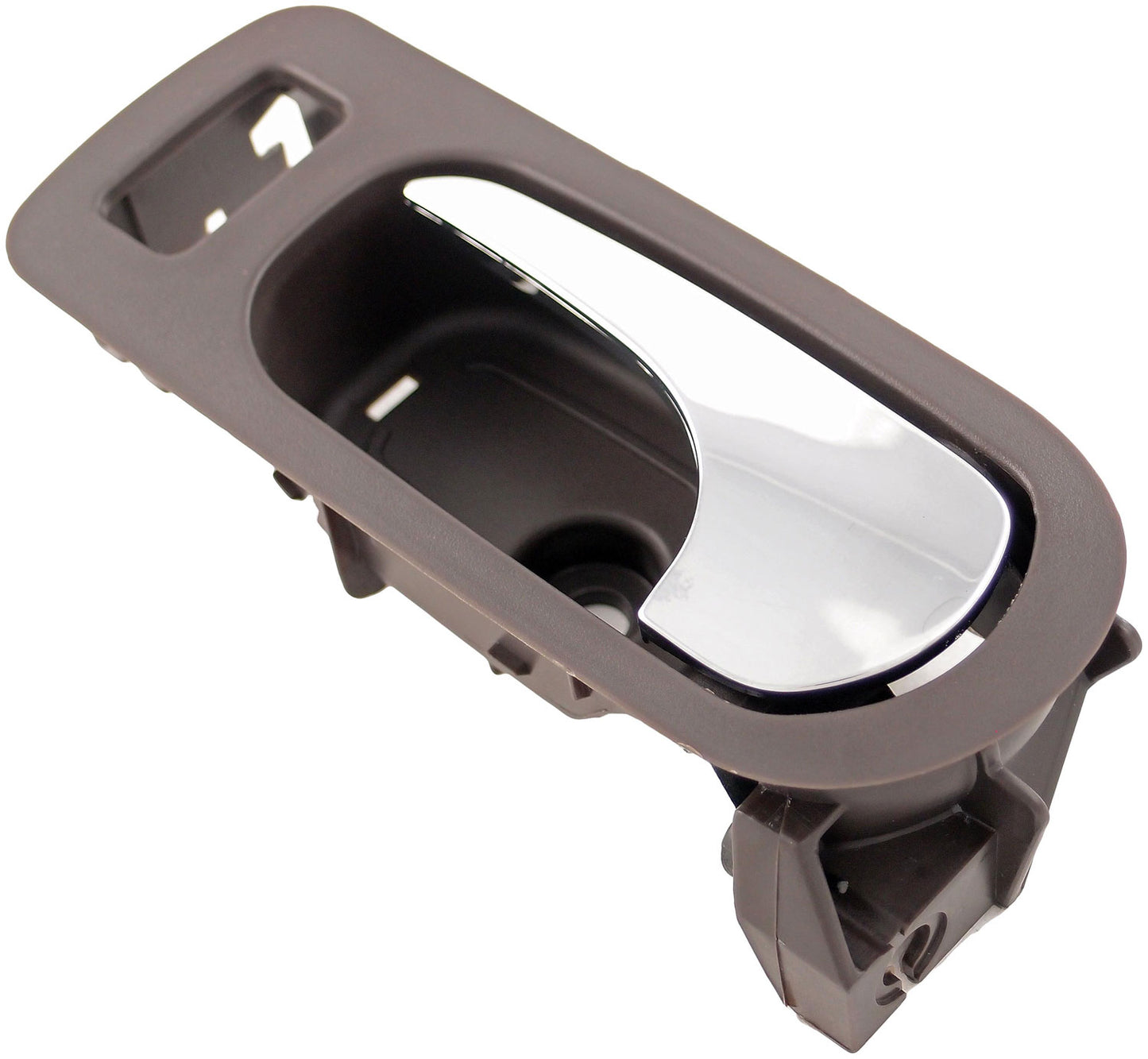New Front Left Interior Door Handle Chrome & Brown (Cocoa) - Dorman 81822