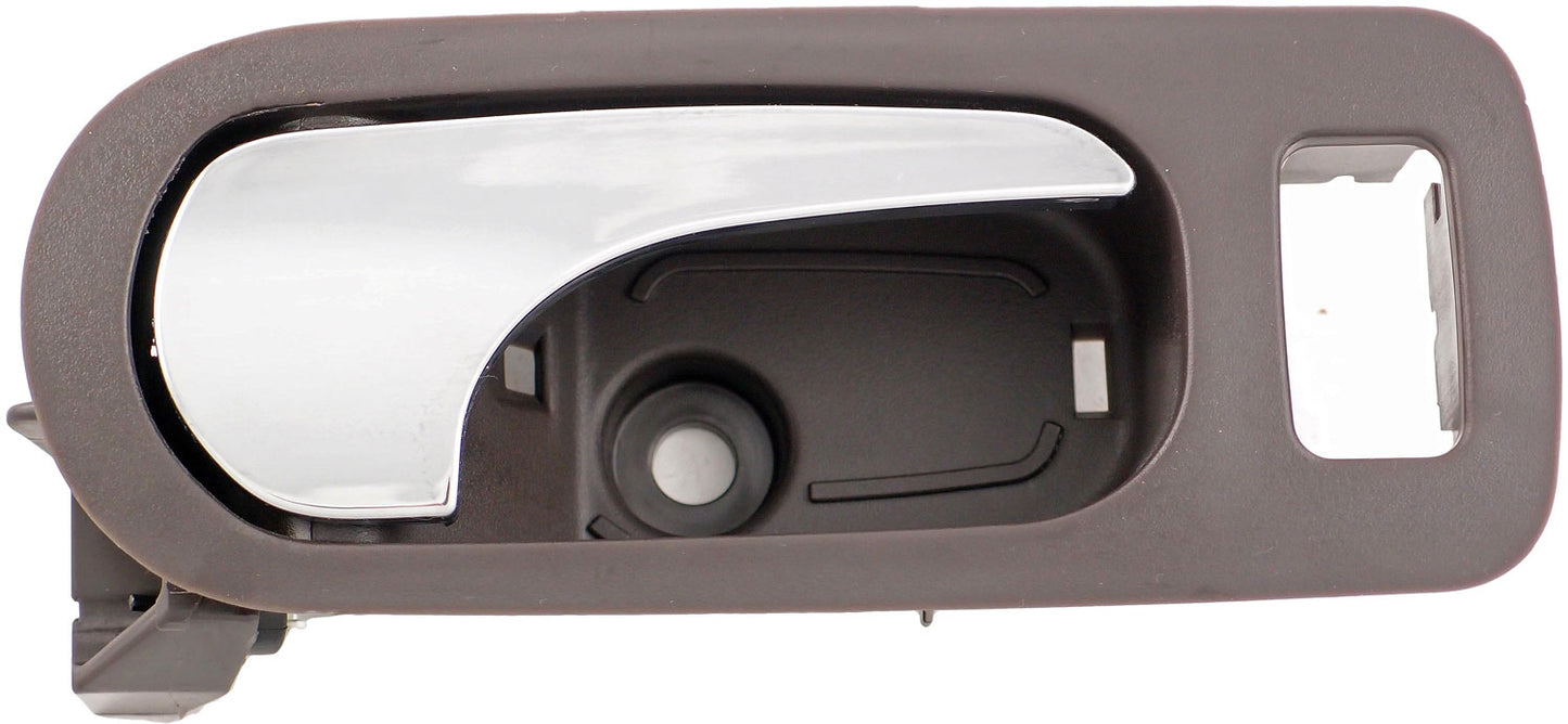 New Interior Door Handle - Front Right - Chrome & Brown (Cocoa) - Dorman 81823