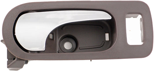 New Interior Door Handle - Front Right - Chrome & Brown (Cocoa) - Dorman 81823