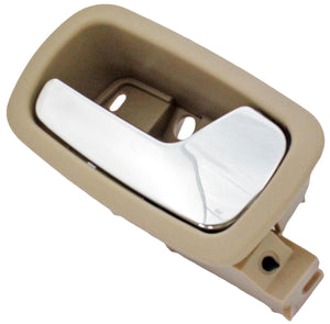 New Interior Door Handle - Front Right - Chrome & Beige (Neutral) - Dorman 81855