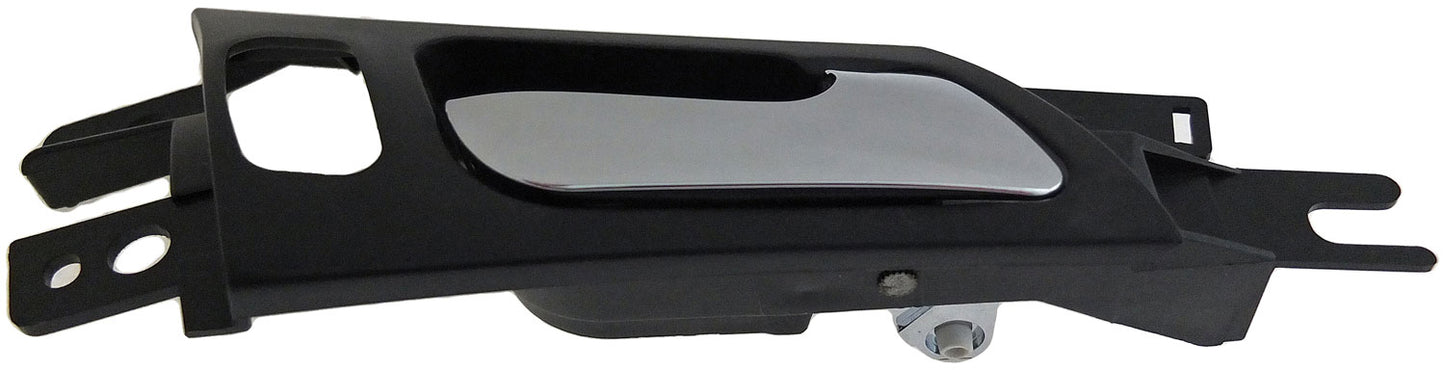 Int Door Handle Front Right Satin Chrome Lever/Black Housing - Dorman# 81893