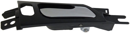 Int Door Handle Front Right Satin Chrome Lever/Black Housing - Dorman# 81893