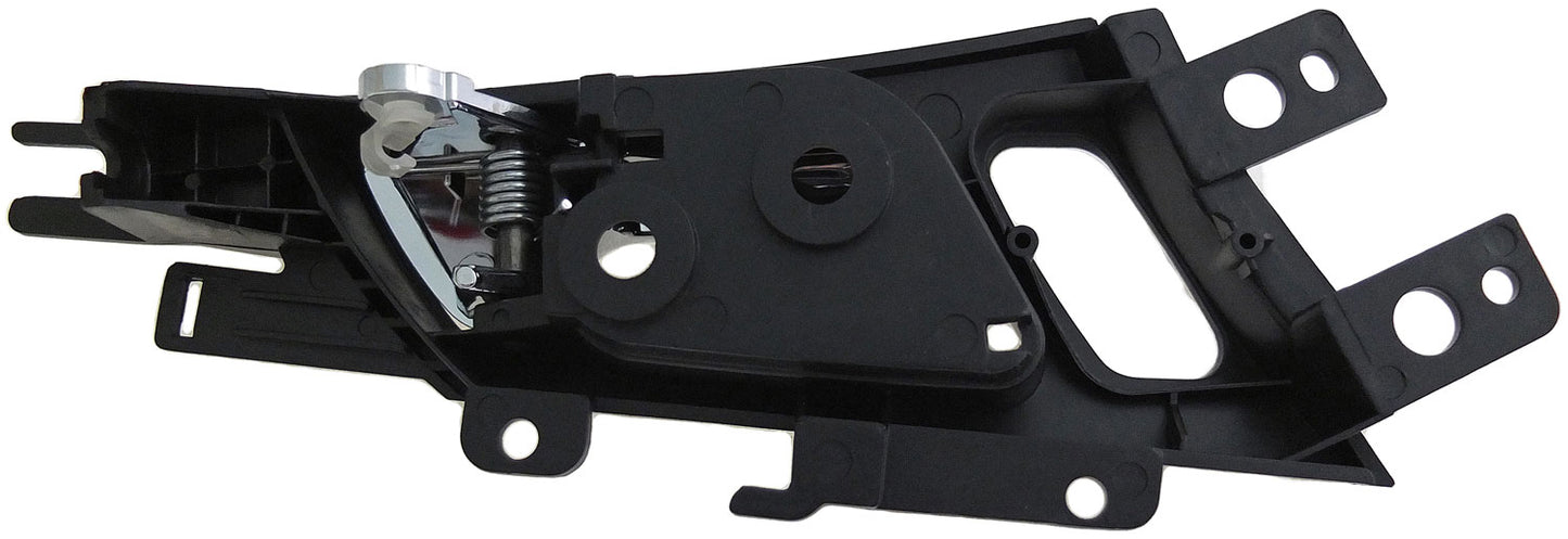 Interior Door Handle Front Left Satin Chrome Lever/Black Housing - Dorman# 81894