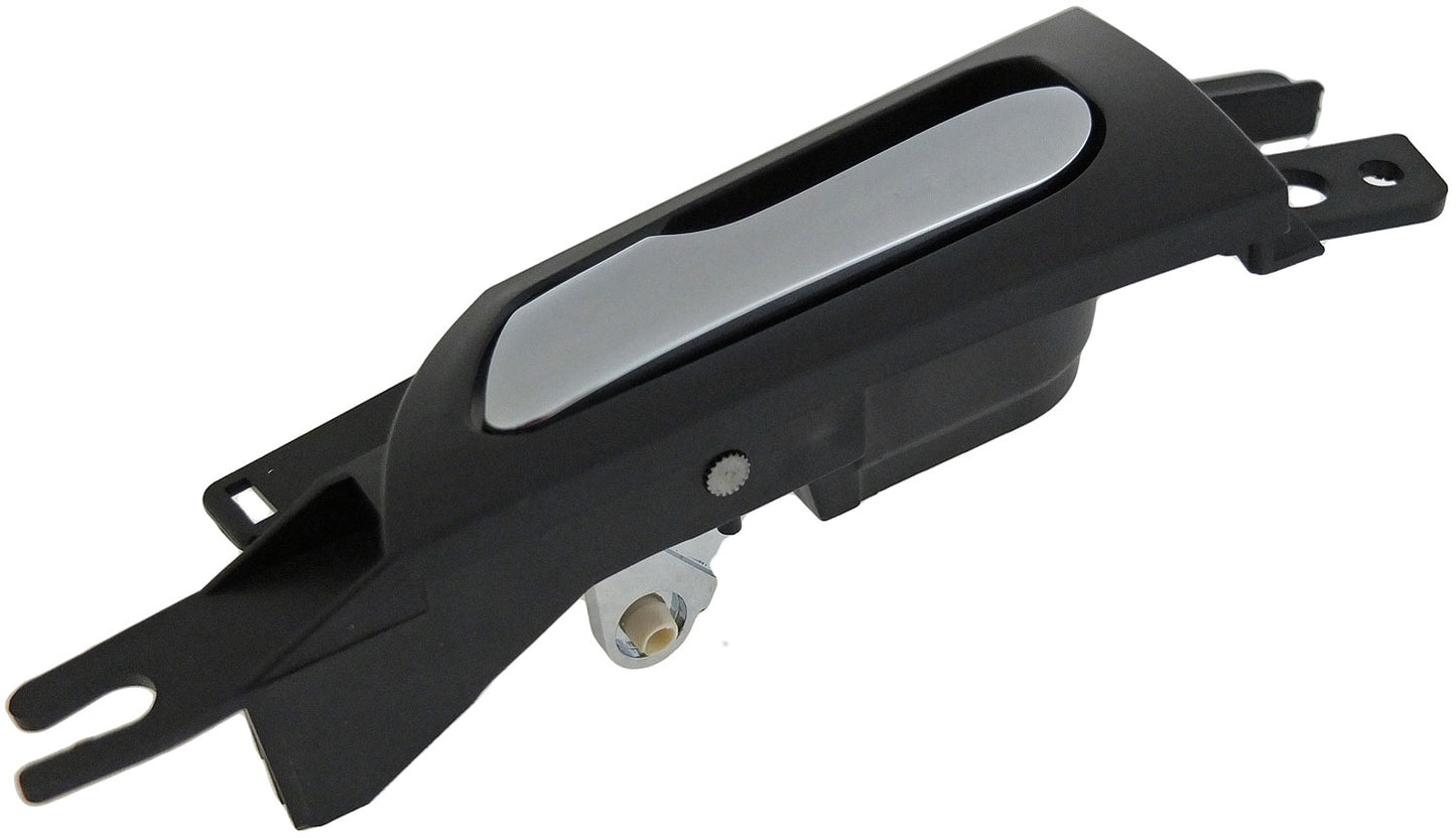 Interior Door Handle Rear Left Satin Chrome Lever/Black Housing - Dorman# 81896