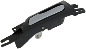Interior Door Handle Rear Left Satin Chrome Lever/Black Housing - Dorman# 81896
