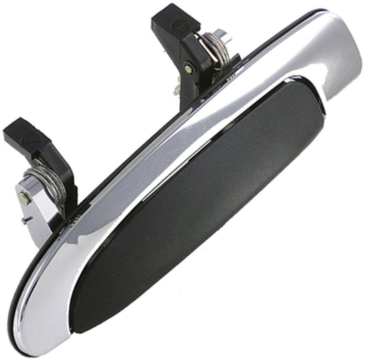 New Exterior Door Handle Rear Left Chrome+Black - Dorman 81981