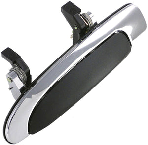 New Exterior Door Handle Rear Left Chrome+Black - Dorman 81981