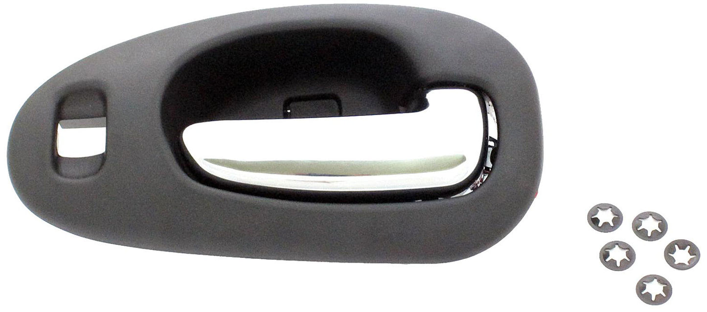 New Interior Door Handle Chrome Lever, Black Housing - Dorman 82091