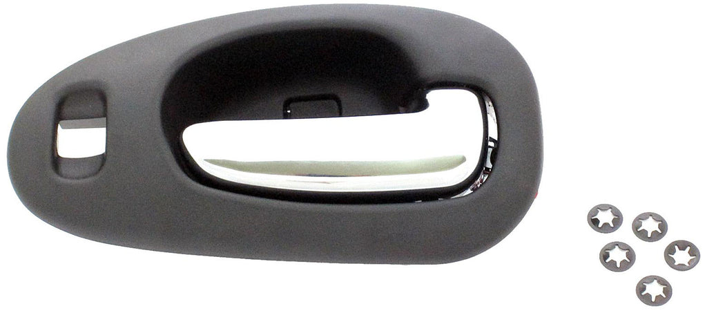 New Interior Door Handle Chrome Lever, Black Housing - Dorman 82091