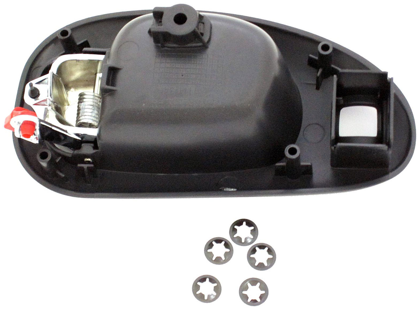 New Interior Door Handle Chrome Lever, Black Housing - Dorman 82091