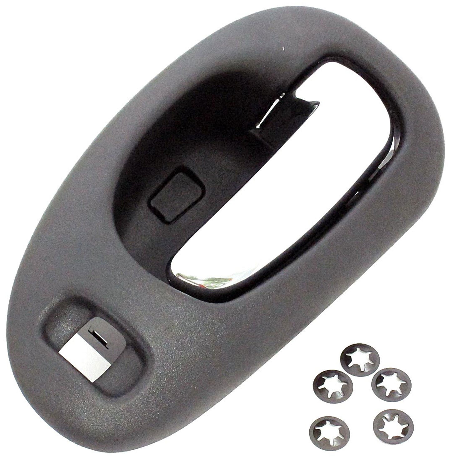 New Interior Door Handle Chrome Lever, Black Housing - Dorman 82091