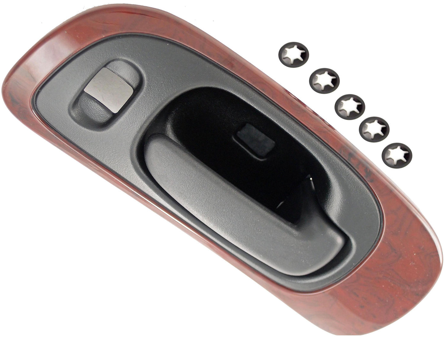New Interior Door Handle Black Lever, Woodgrain Housing - Dorman 82092