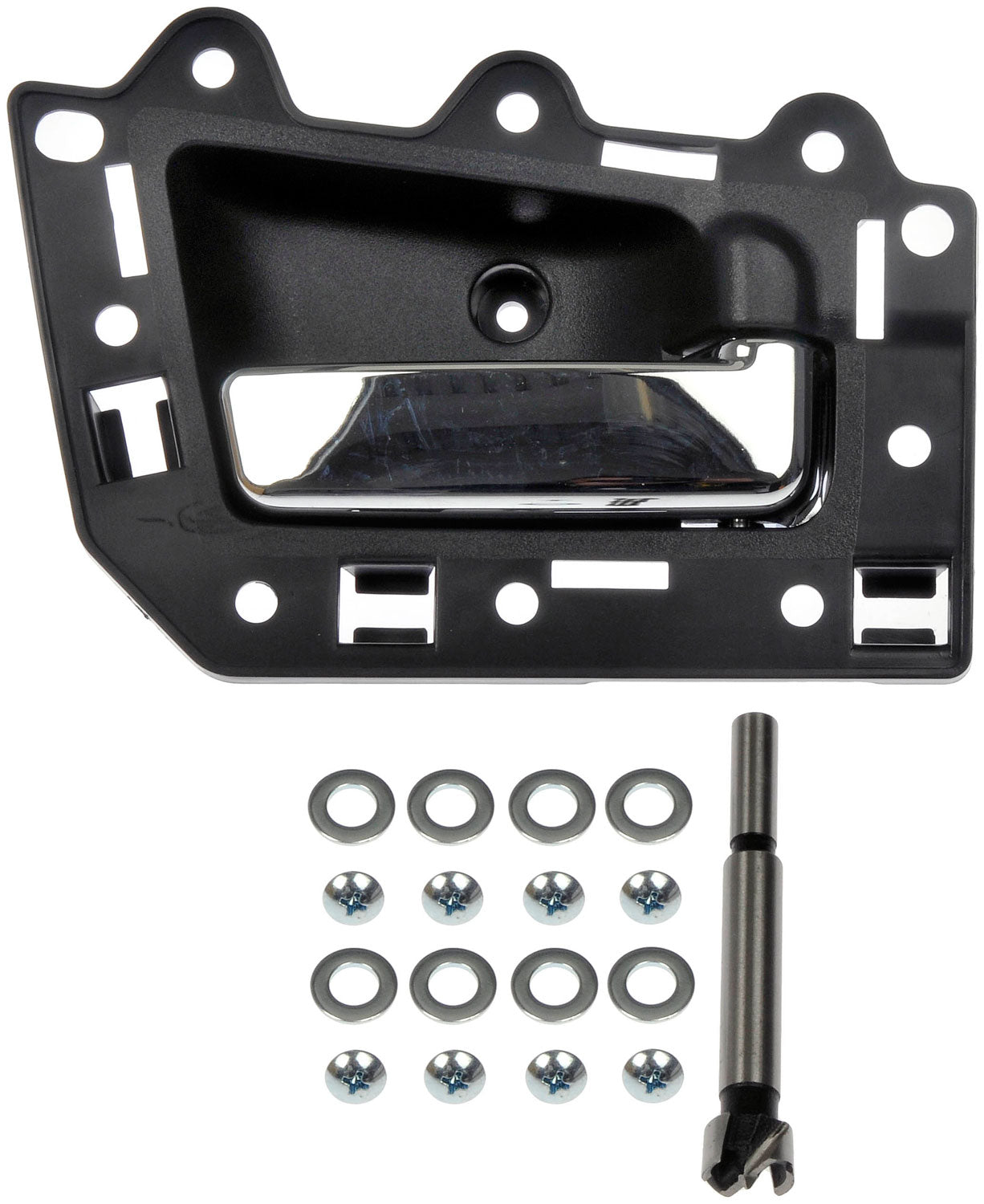 New Interior Door Handle Chrome Lever, Black Housing - Dorman 82156