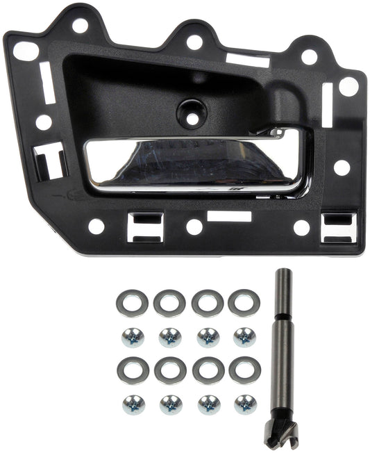 New Interior Door Handle Chrome Lever, Black Housing - Dorman 82156