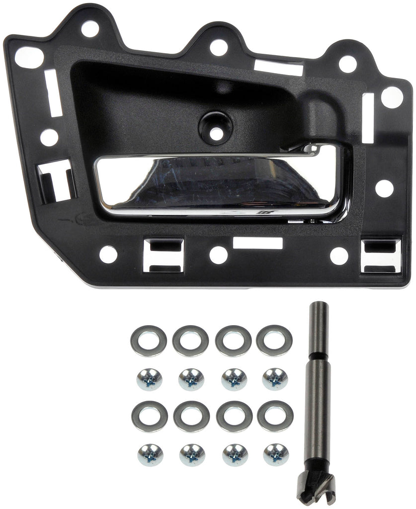 New Interior Door Handle Chrome Lever, Black Housing - Dorman 82156