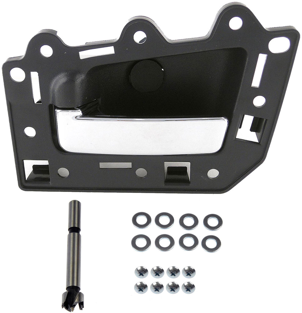 New Interior Door Handle Chrome Lever, Black Housing - Dorman 82160