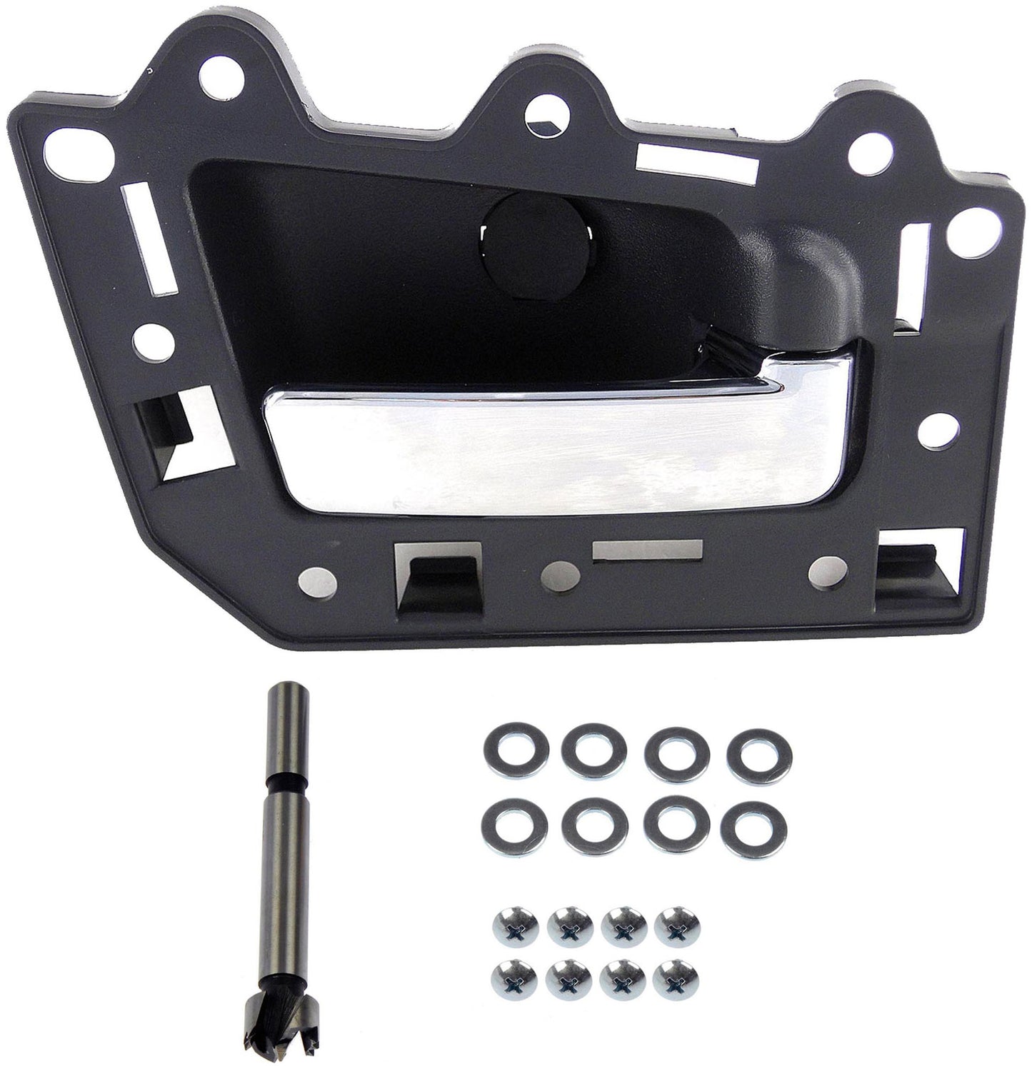 New Interior Door Handle Chrome Lever, Black Housing - Dorman 82161