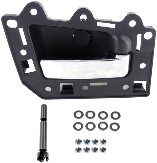 New Interior Door Handle Chrome Lever, Black Housing - Dorman 82161