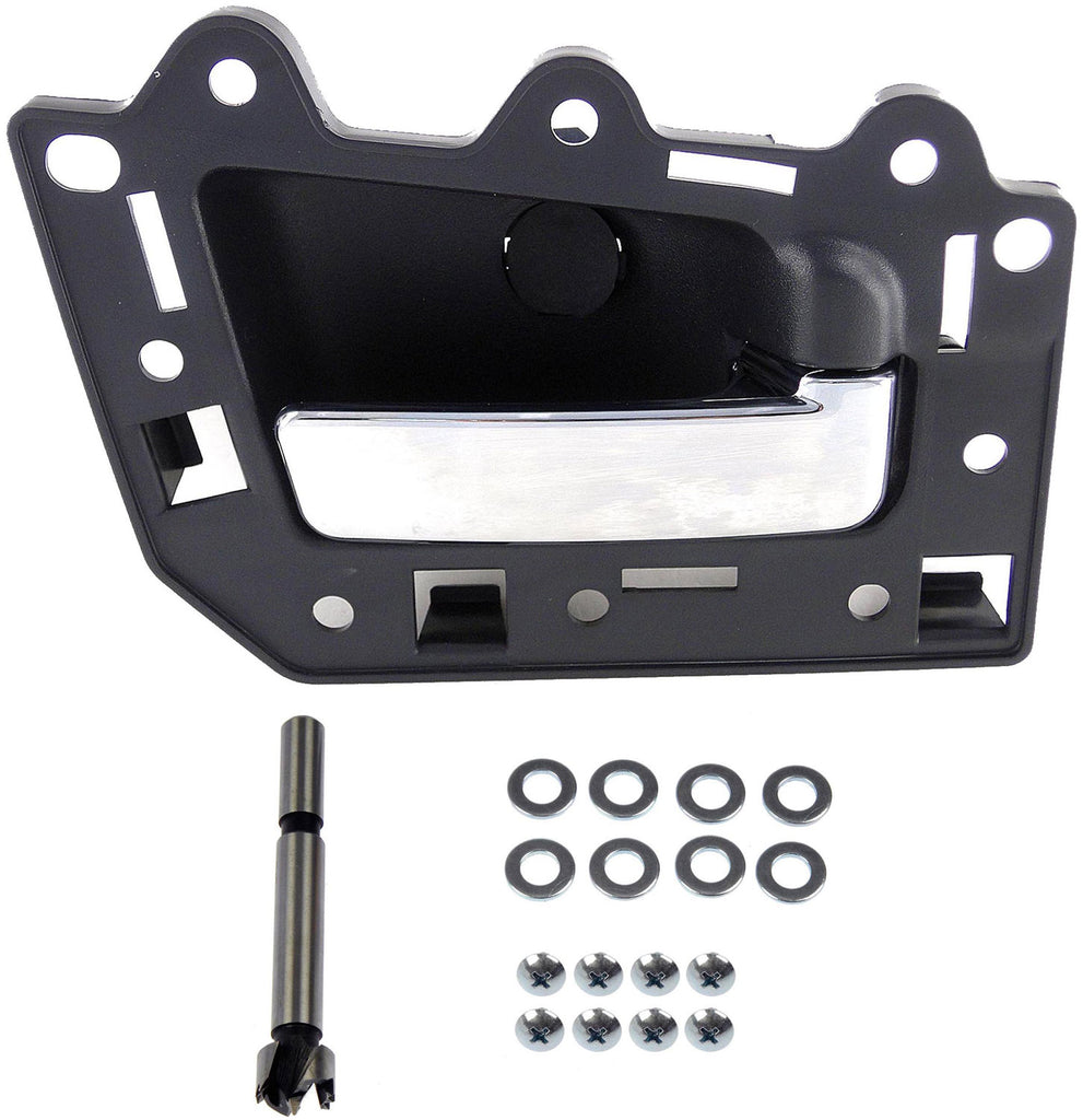 New Interior Door Handle Chrome Lever, Black Housing - Dorman 82161