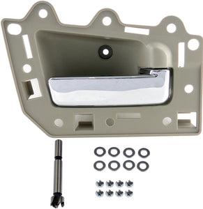 New Interior Door Handle Chrome Lever, Beige Housing - Dorman 82163