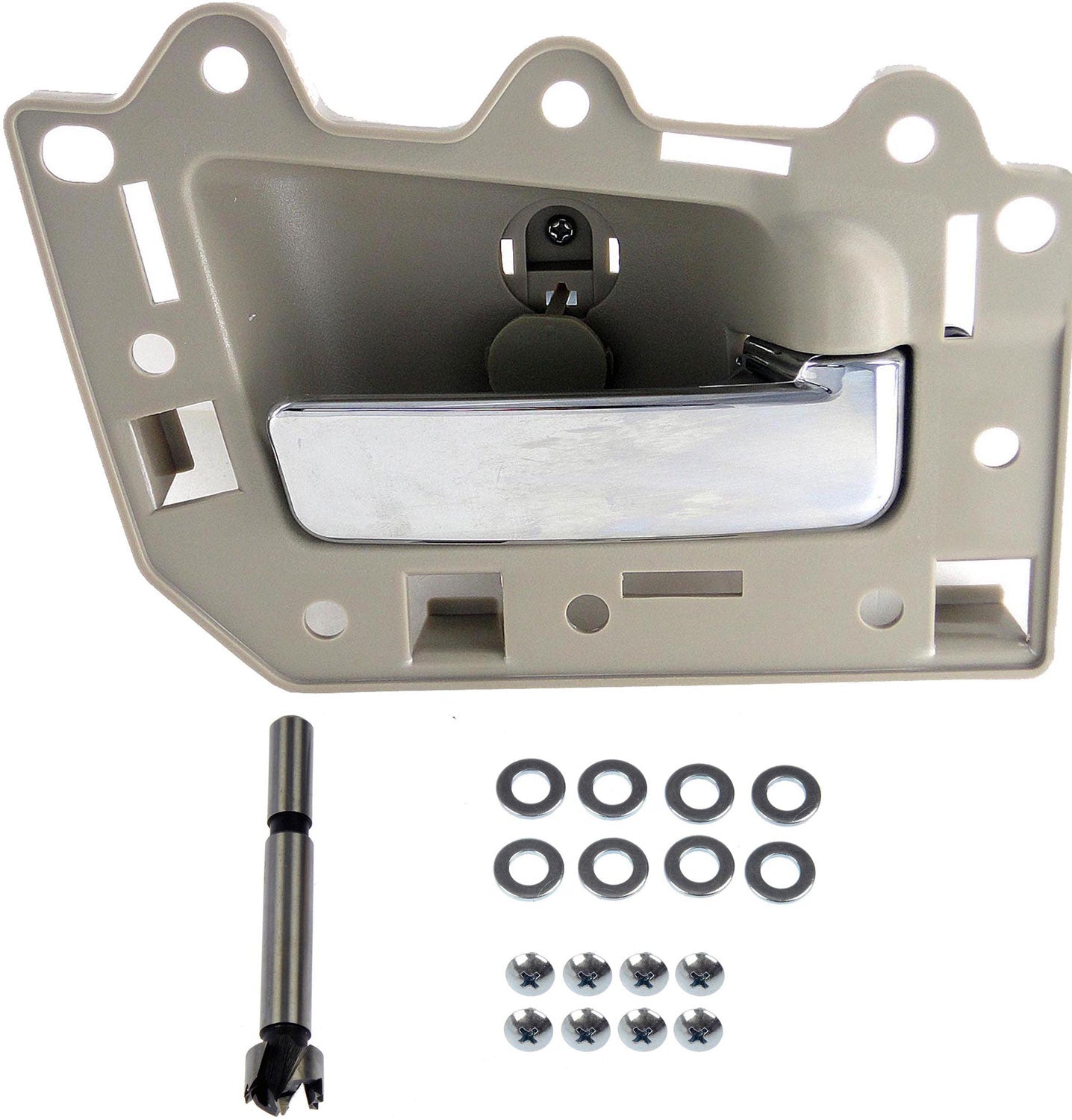 New Interior Door Handle Chrome Lever, Beige Housing - Dorman 82165