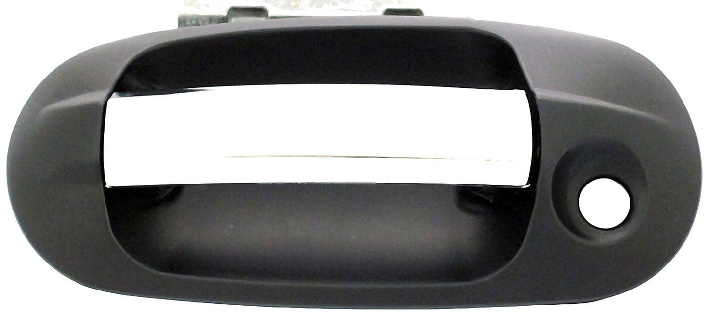 New Exterior Door Handle Front Left Chrome Lever, Black Housing - Dorman 82186