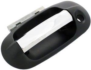New Exterior Door Handle Front Left Chrome Lever, Black Housing - Dorman 82186