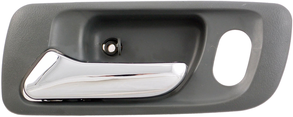New Interior Door Handle Front Left Chrome + Green - Dorman 82242