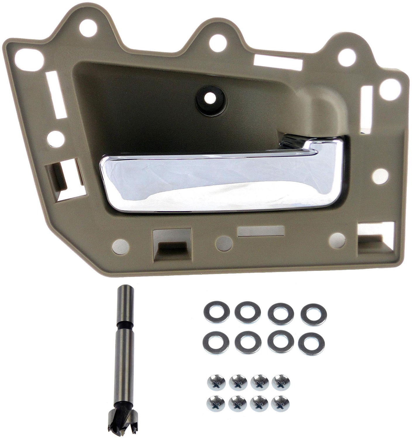 New Interior Door Handle Chrome Lever, Light Gray Housing - Dorman 82298