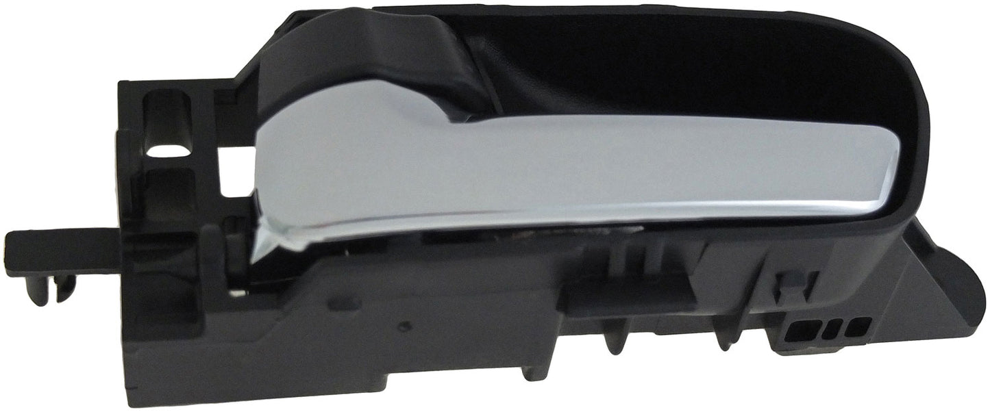 New Interior Door Handle Front Rear Left Chrome Lever Black Knob - Dorman 82388
