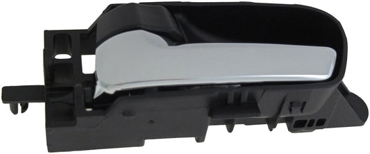 New Interior Door Handle Front Rear Left Chrome Lever Black Knob - Dorman 82388