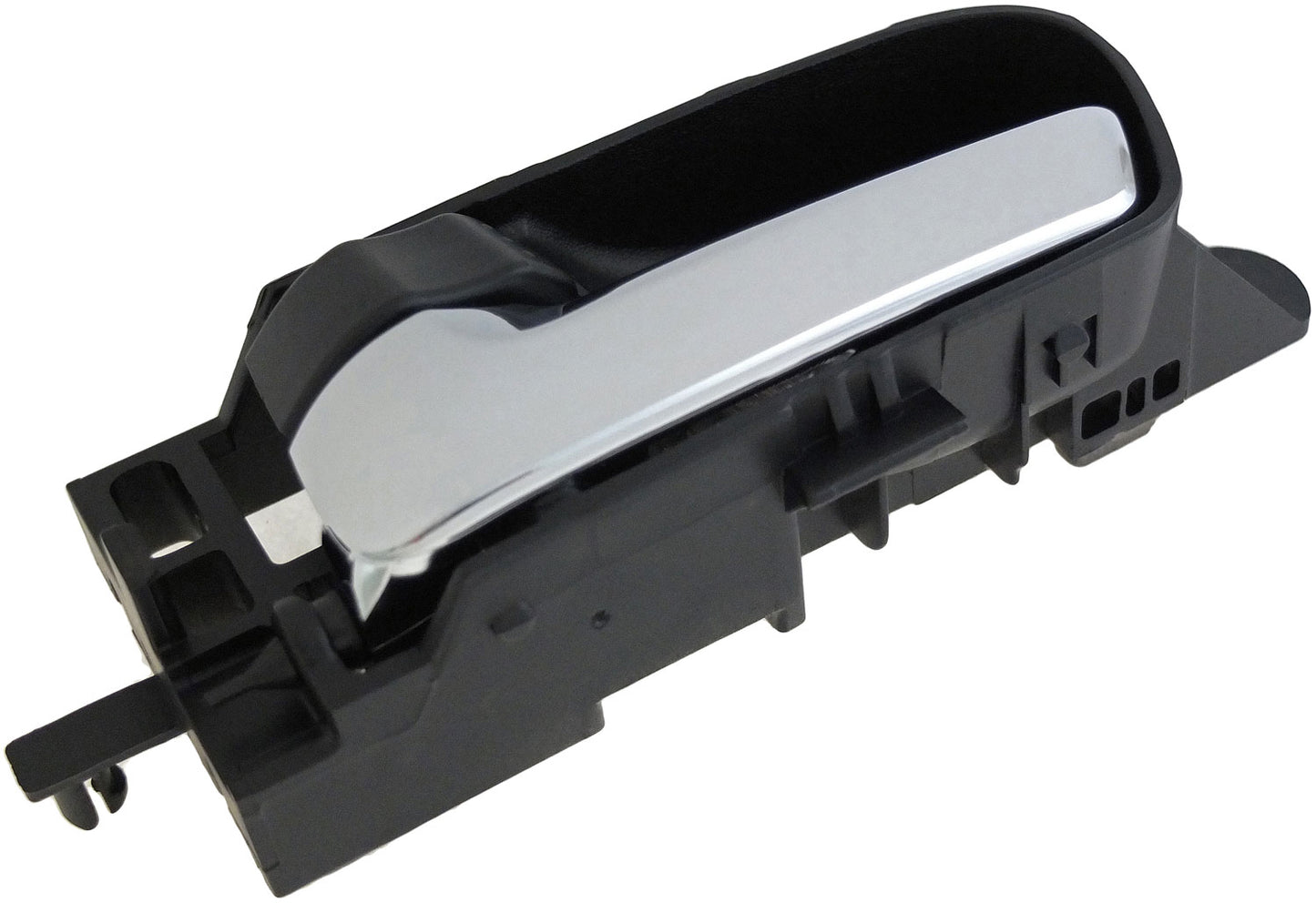 New Interior Door Handle Front Rear Left Chrome Lever Black Knob - Dorman 82388