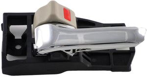 Left Beige & Chrome Interior Door Handle (Front or Rear) (Dorman# 82481)
