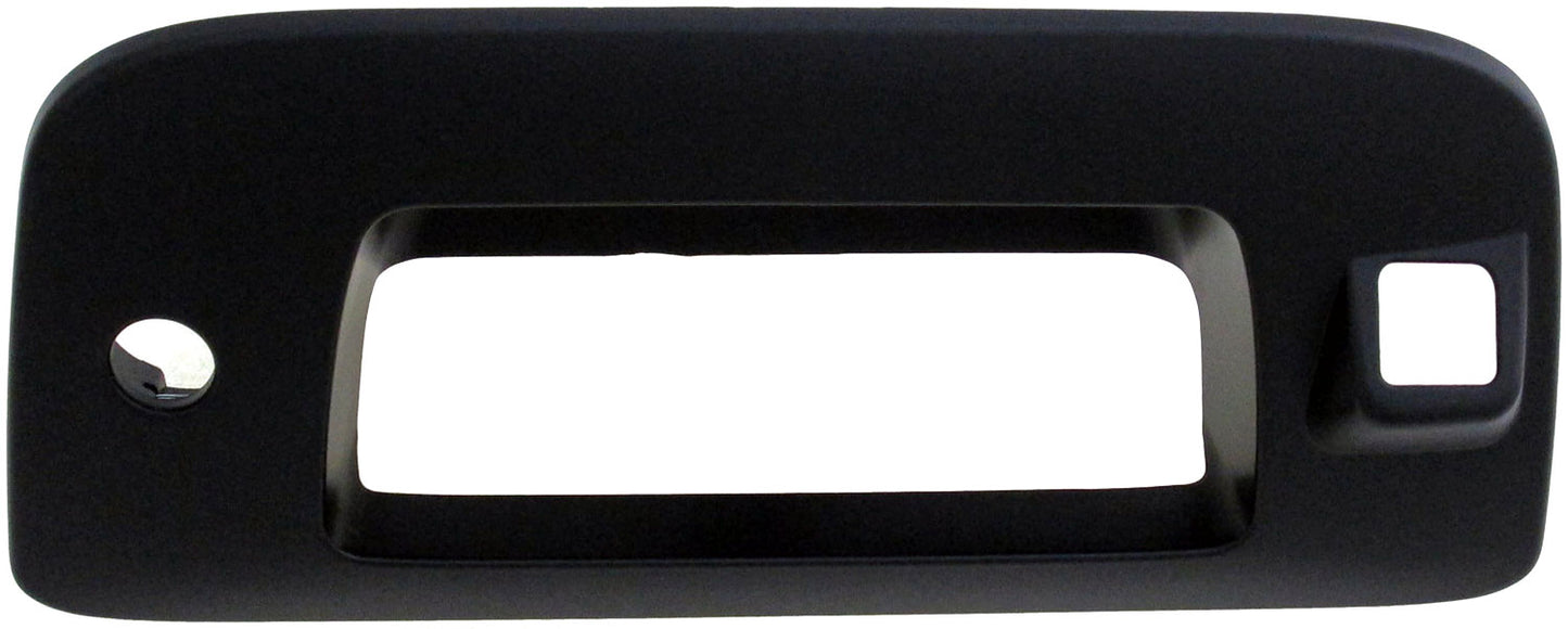Tailgate Handle Smooth Black Tailgate Bezel w/ Keyhole & Camera Hole - 82777
