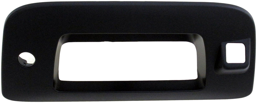 Tailgate Handle Smooth Black Tailgate Bezel w/ Keyhole & Camera Hole - 82777