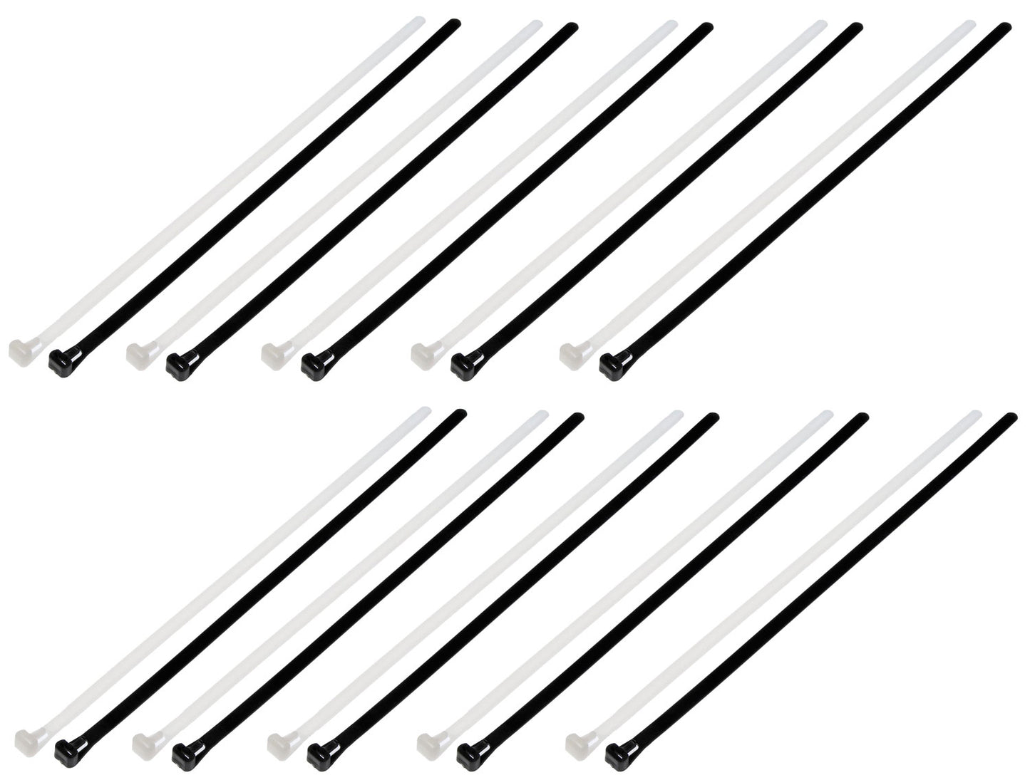 12 In. Reusable Black and White Wire Ties - Dorman# 83762