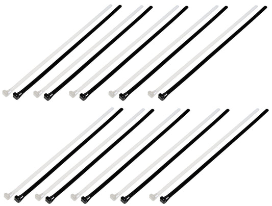 12 In. Reusable Black and White Wire Ties - Dorman# 83762