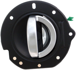 New Left Interior Door Handle - Black w/ Satin Chrome Handle - Dorman 84009