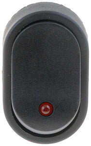 Oval Rocker Electrical Switches LED Glow - Black Body/Red LED - Dorman# 84840