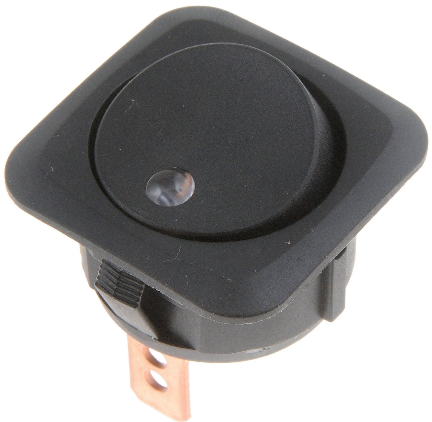 Round Rocker Electrical Switches LED Glow - Black Body/Blue LED - Dorman# 84881