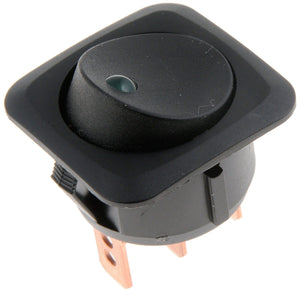 Black Body/ Green LED Glow - Round Style - Dorman# 84883