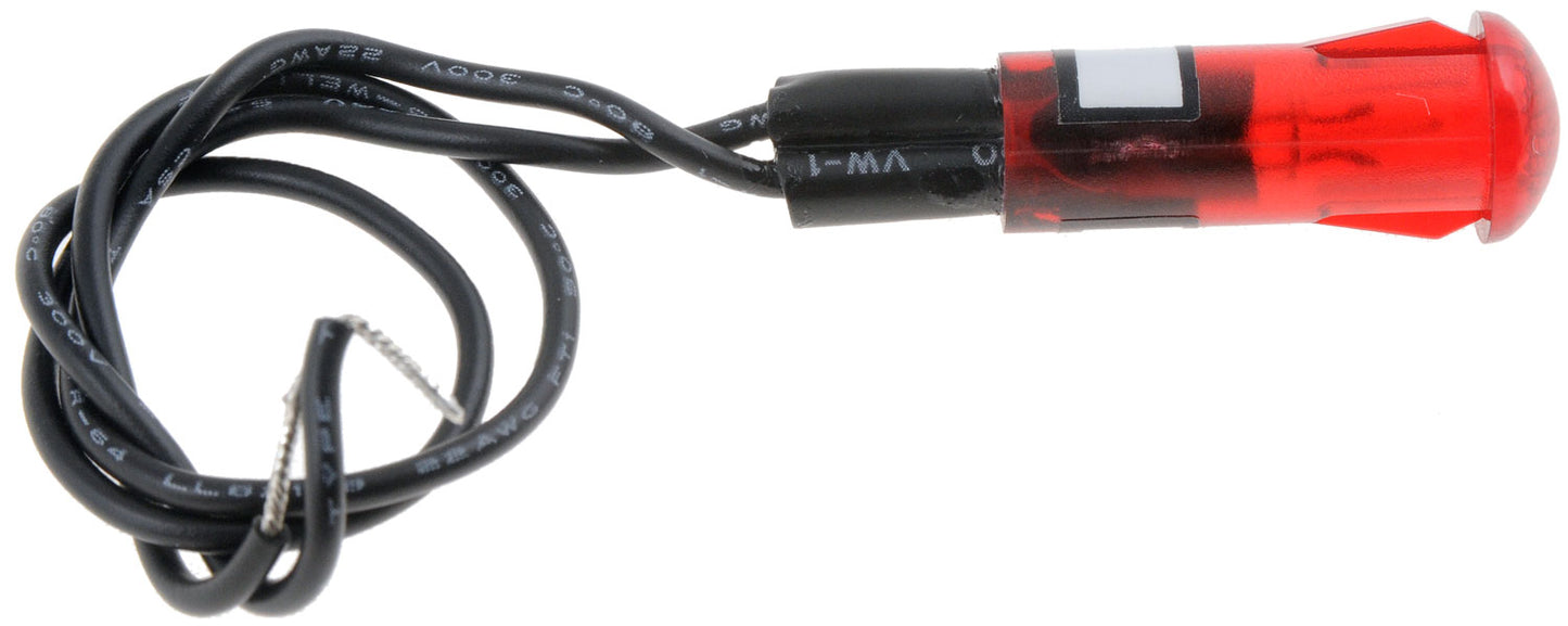 Red Round Mini Bezel-Free Light Indicator - Dorman# 84910