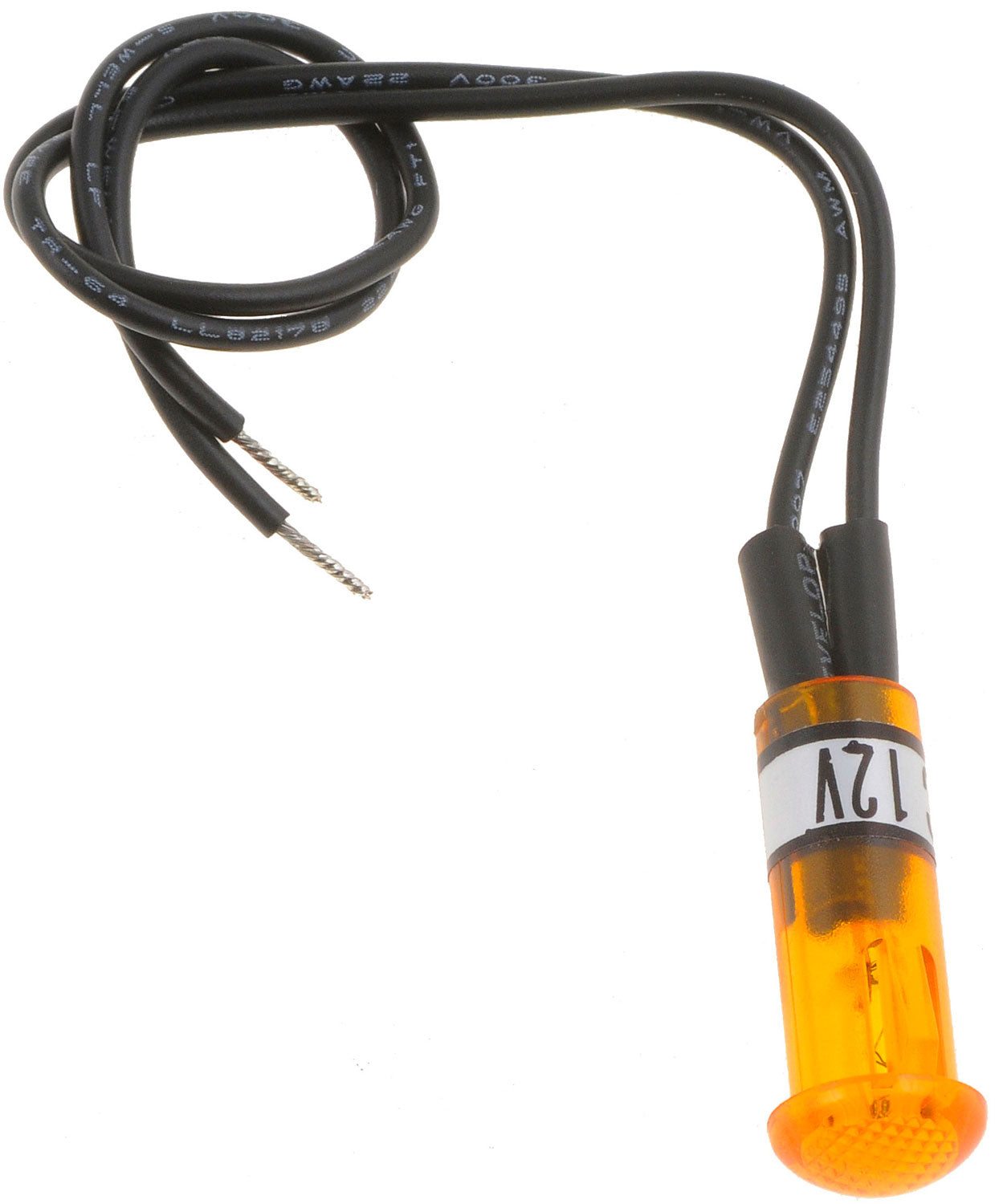 Amber Round Mini Bezel-Free Indicator Light Electrical Switches - Dorman# 84912