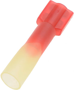 Red 10pk 22-16 Gauge Female Insulated Disconnect Terminal, .25