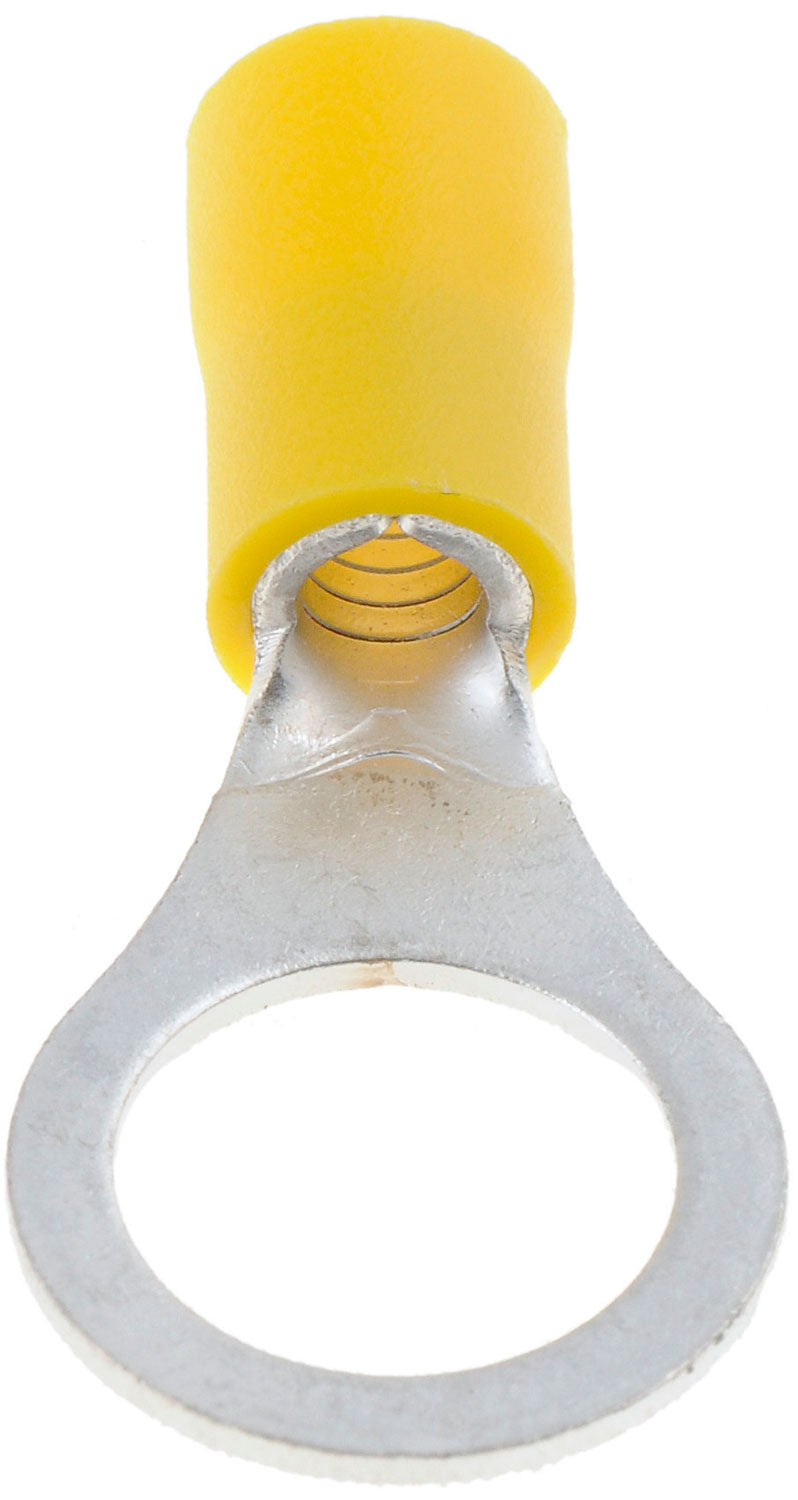 12-10 Gauge Ring Terminal, 3/8 In., Yellow - Dorman# 638-211