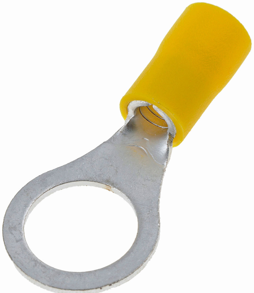 12-10 Gauge Ring Terminal, 3/8 In., Yellow - Dorman# 85413