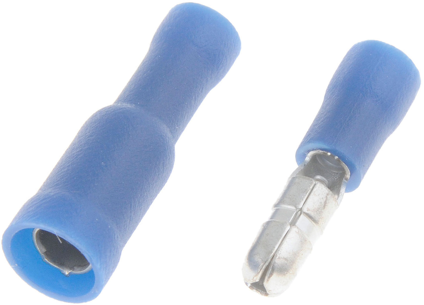 16-14 Gauge Male/Female Set Bullet Terminal, .157 In., Blue - Dorman# 85429