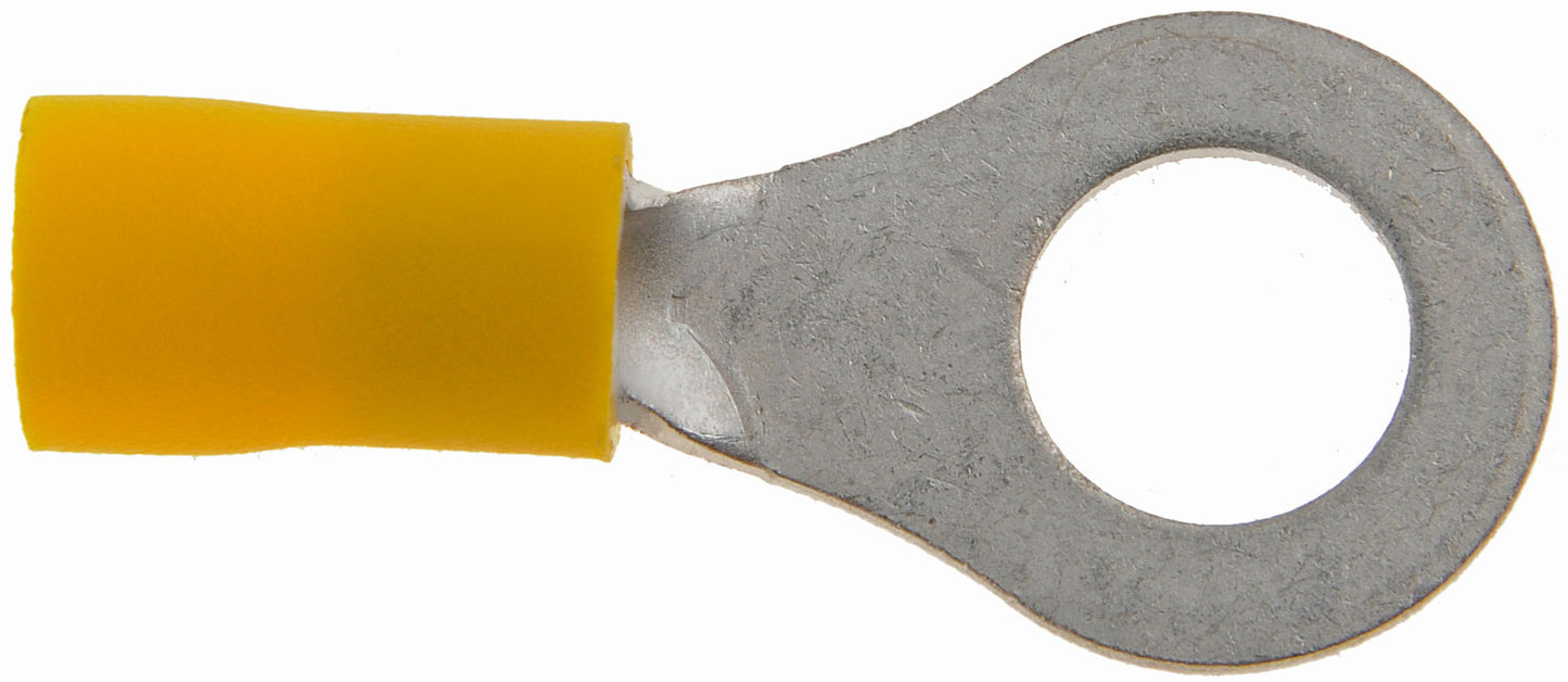 12-10 Gauge Ring Terminal, 5/16 In., Yellow - Dorman# 638-210