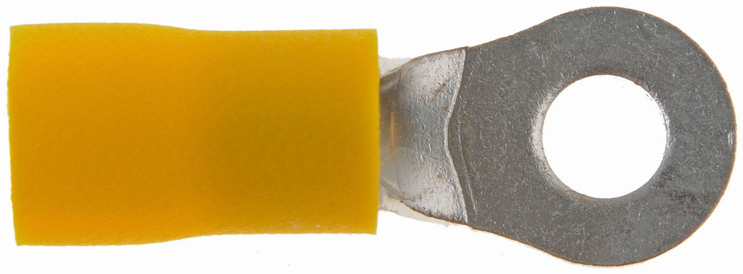 12-10 Gauge Ring Terminal, No. 8, Yellow - Dorman# 85444
